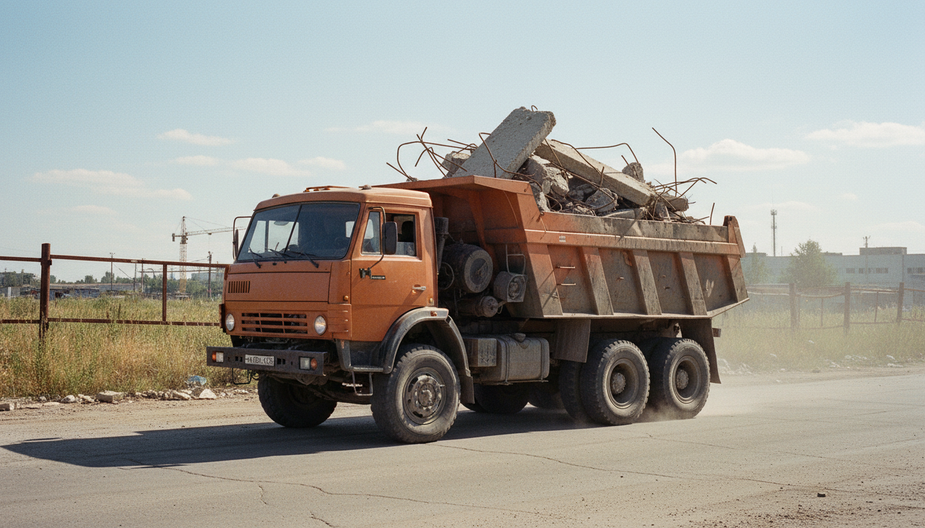 Самосвал для вывоза строительного мусора