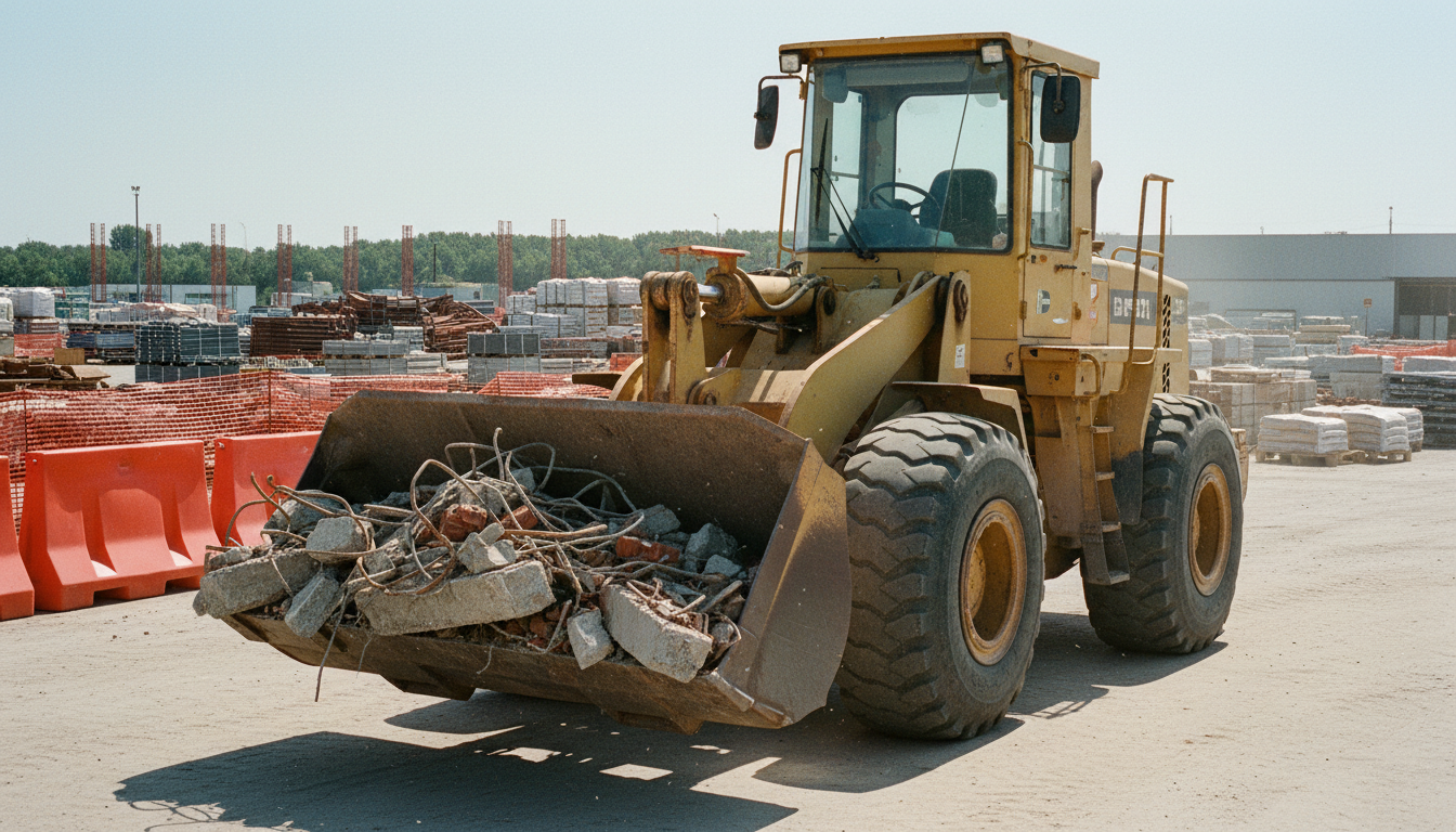 Погрузчик на площадке